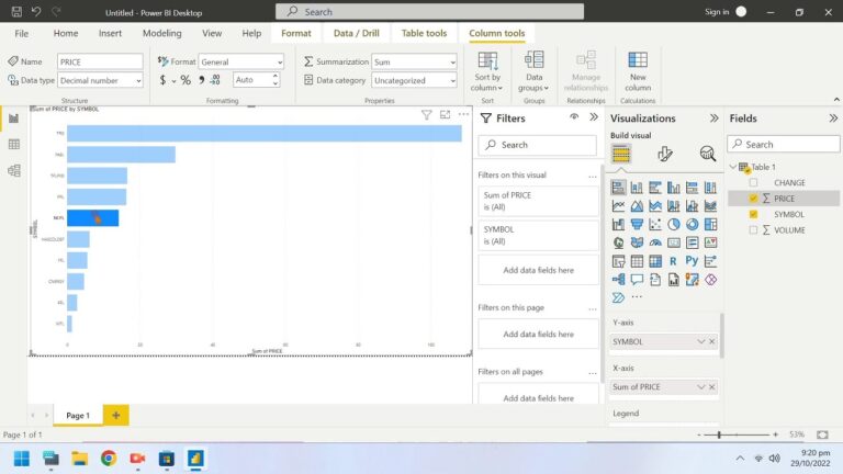 How to install Power BI Desktop and create your first Chart