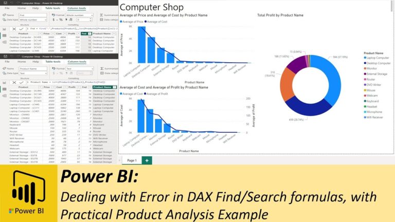 Dealing with Error in DAX Find/Search formulas, with Practical Product Analysis Example