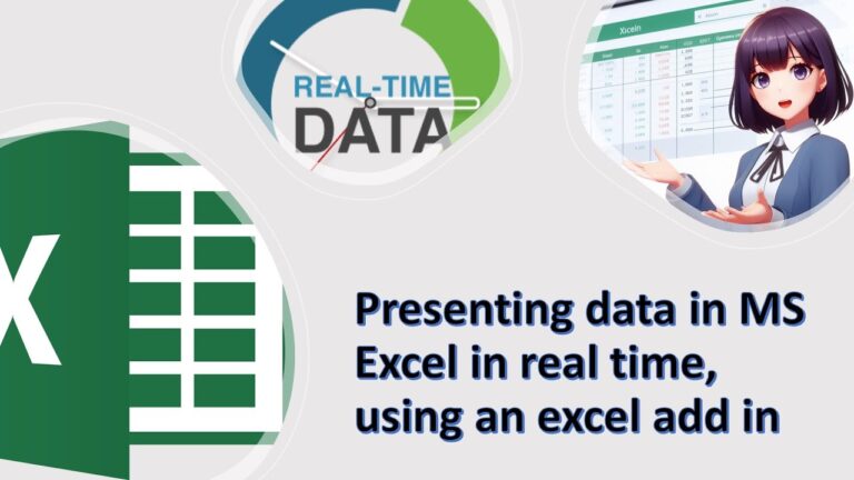 Realtime/Live Data Processing in Excel, using addin created by yourself using VBA