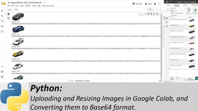 Resizing and Converting Images to Base64 format using Python in Google Colab