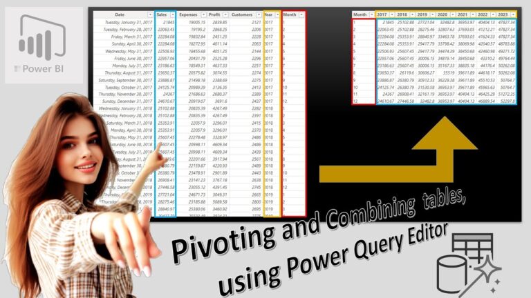 Easily Pivoting and Combining tables, using Power Query Editor