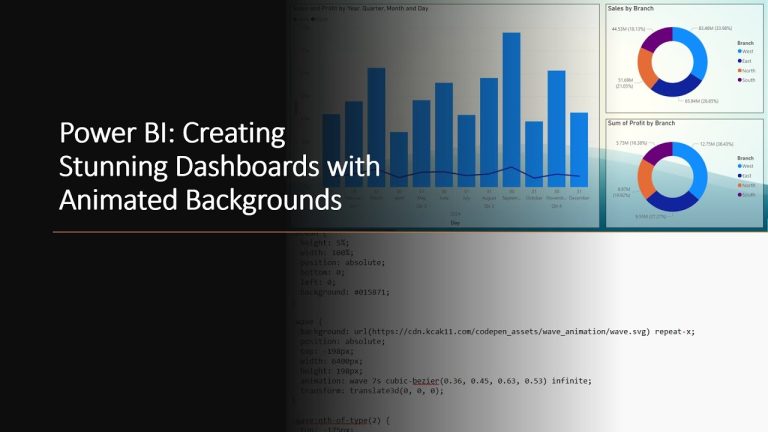 Power BI: Creating Stunning Dashboards with Animated Backgrounds