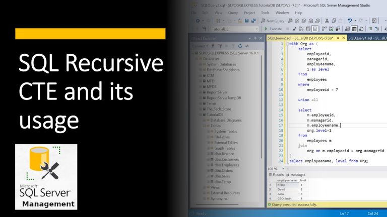 SQL: Recursive CTE (Common Table Expression) and Its Usage in Hierarchical Data