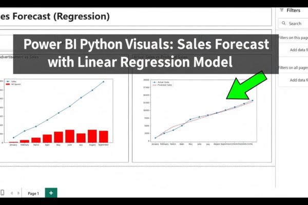 Power BI Python Visuals: Sales Forecast with Linear Regression Model