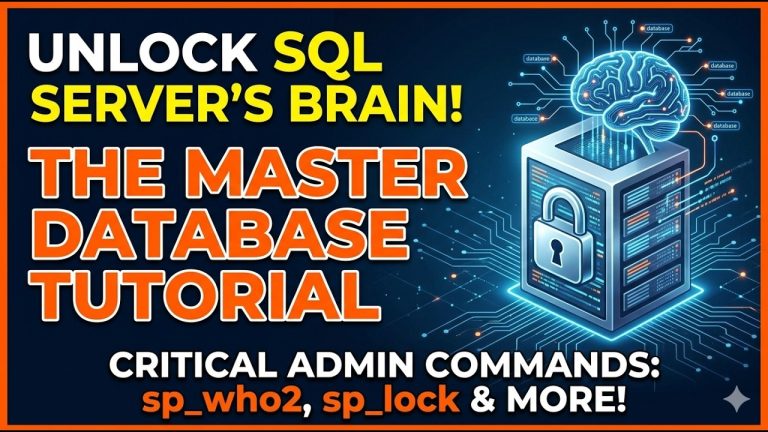 SQL: Unlock SQL Server’s Brain! The Master Database Tutorial including Critical Admin Commands
